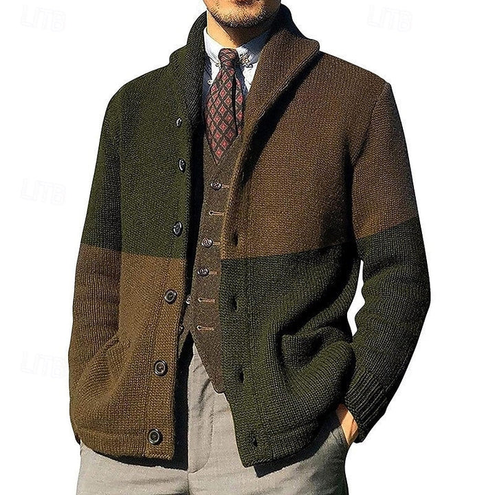 Bertram | Färgglad Sjalkrage Cardigan