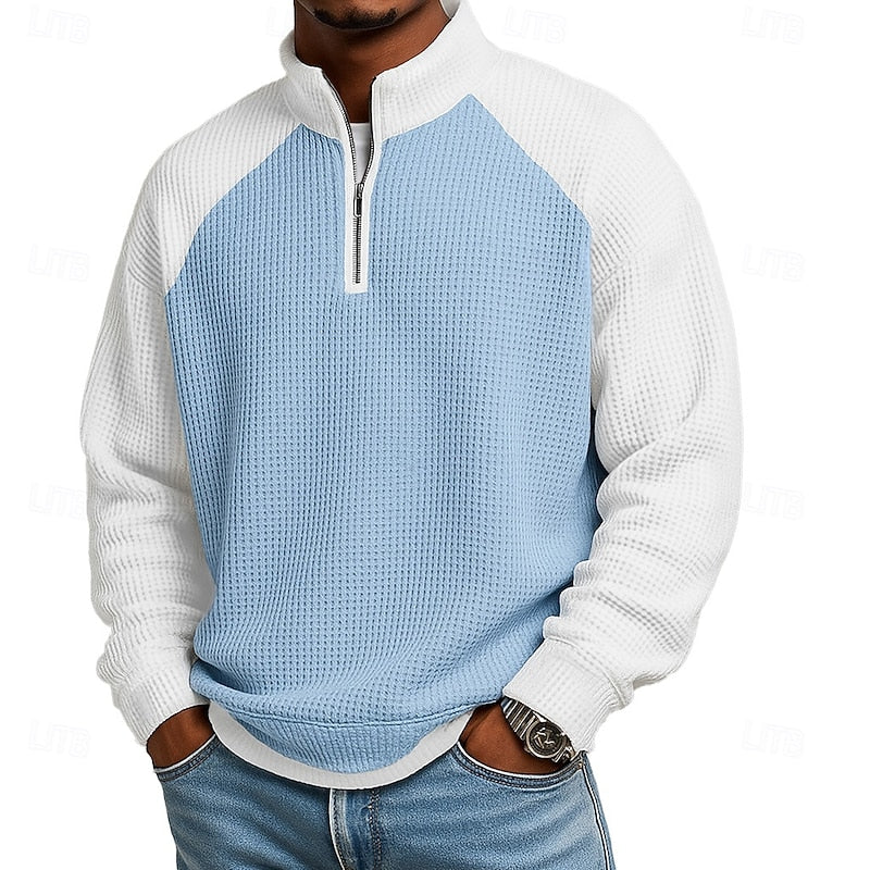 Nathaniel | Texturerad Quarter-Zip Pullover