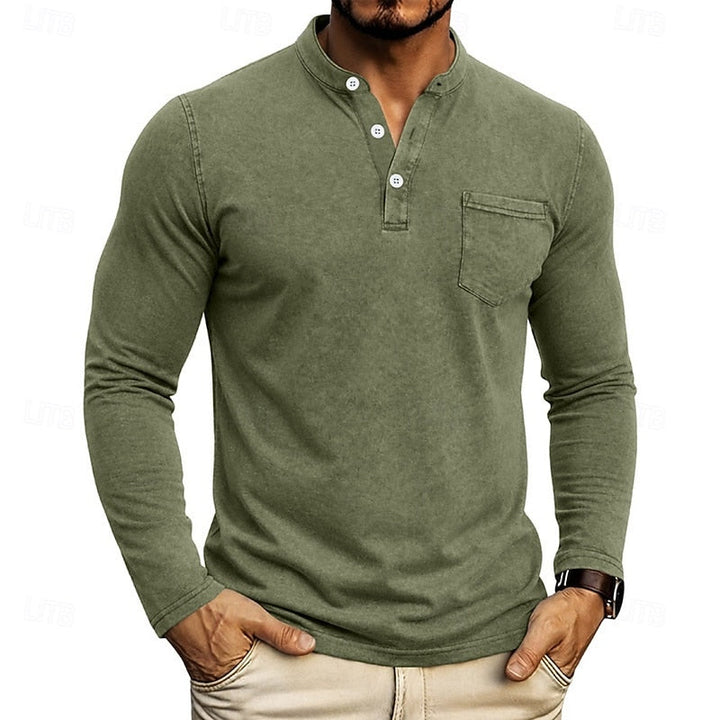 Owen | Klassisk Henley Långärmad Skjorta