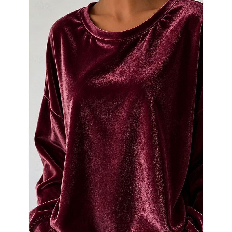 Blythe | Avslappnad Crew-Neck Topp
