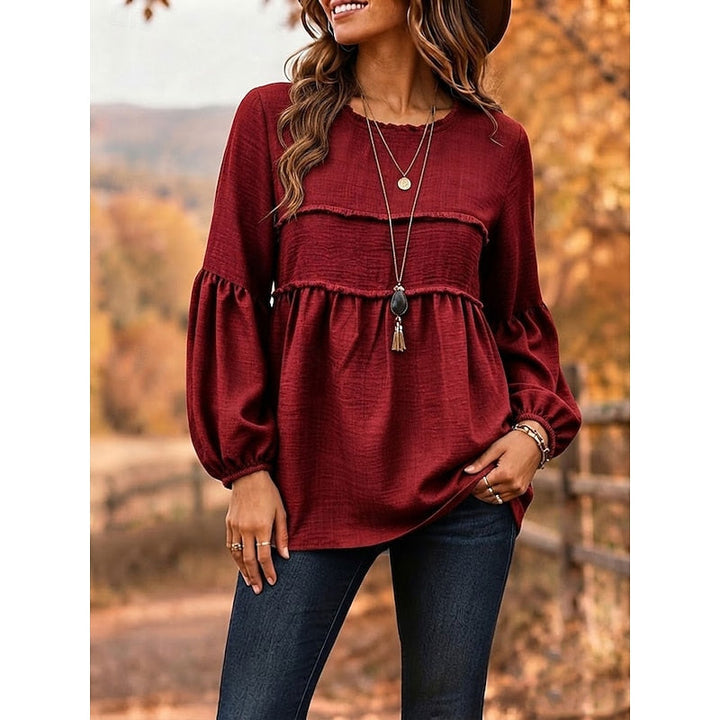 Isabelle | Avslappnad Peplum Blus