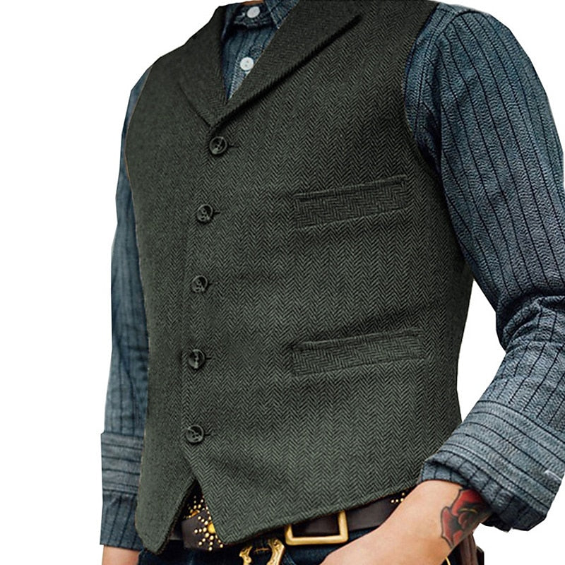 Alden | Skräddarsydd Herringbone Väst