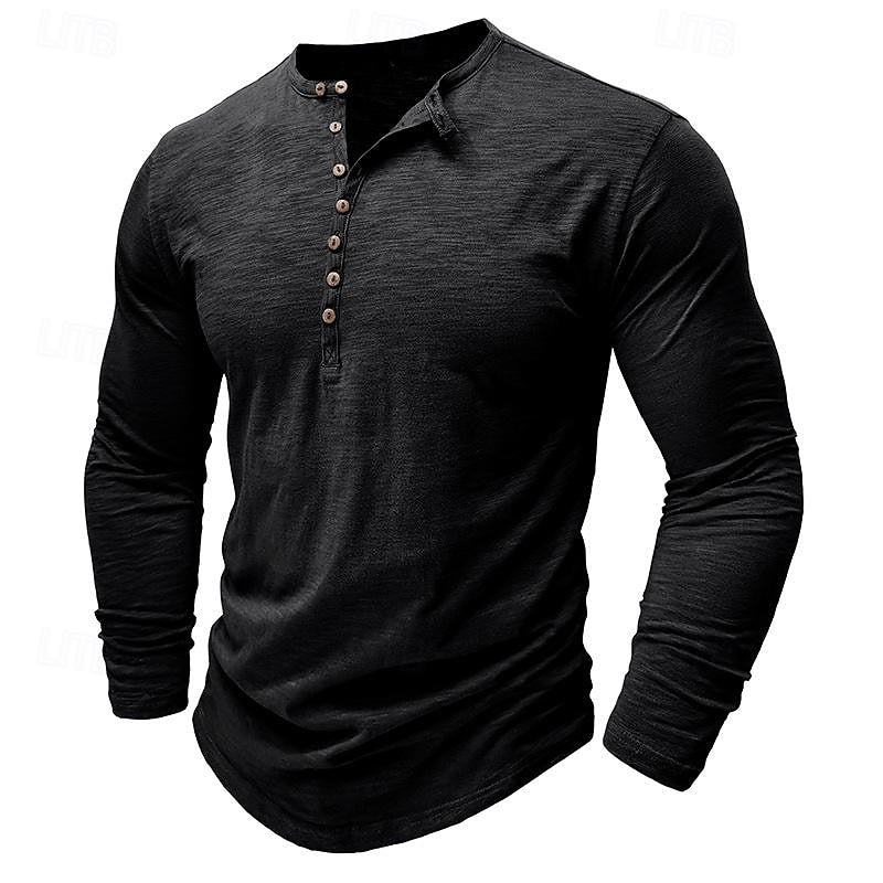Nash | Klassisk långärmad Henley-skjorta