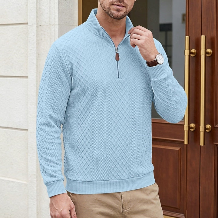 Graham | Texturerad Quarter-Zip Pullover