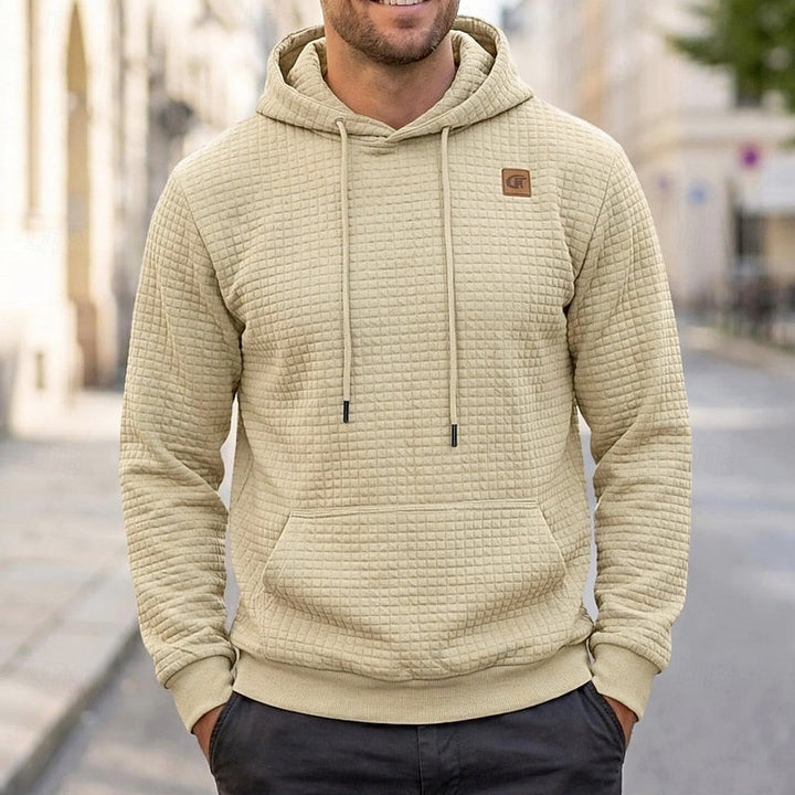 Merrick | Texturerad Huva Pullover Hoodie
