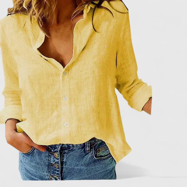 Colette | Raffinerad Knapp-Up Blus