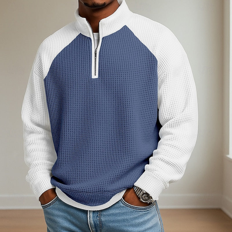Nathaniel | Texturerad Quarter-Zip Pullover