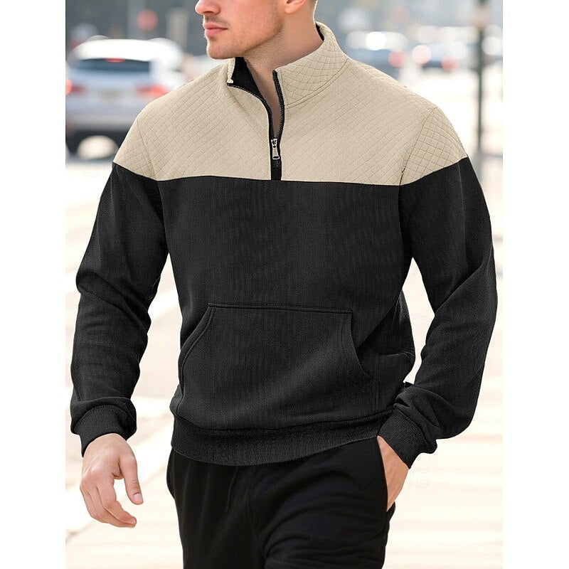 Harvey | Färgblock Quarter-Zip Pullover
