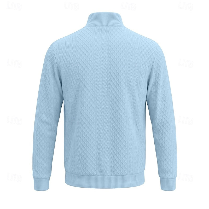 Graham | Texturerad Quarter-Zip Pullover