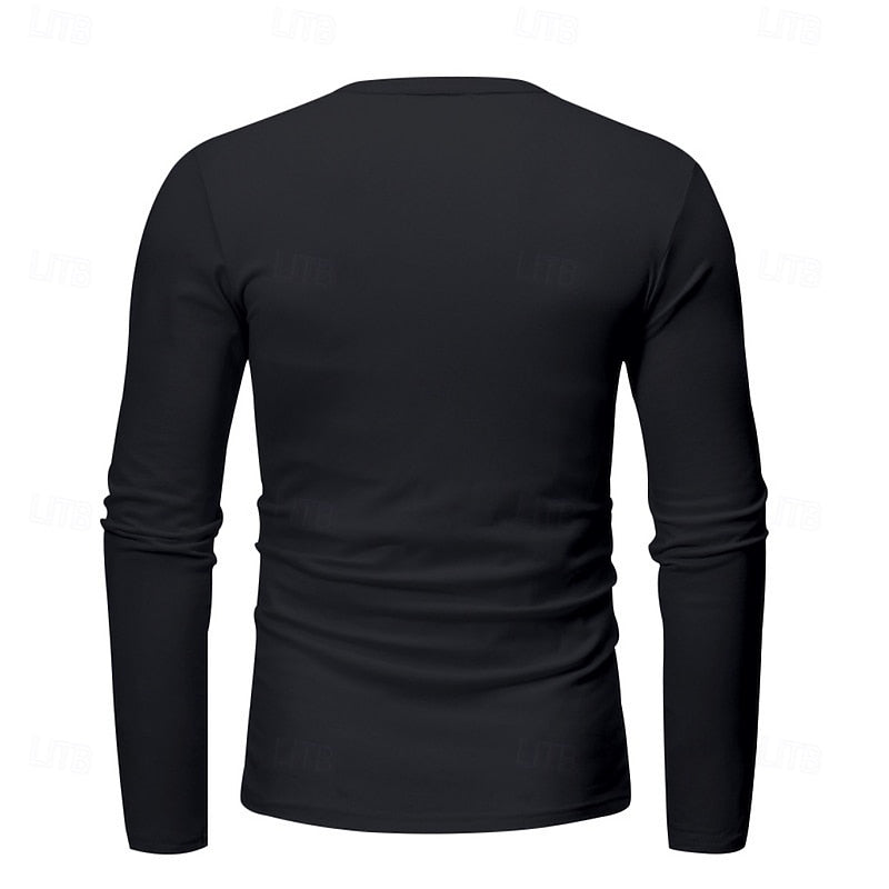 Grant | Klassisk Button-Neck Henley Skjorta