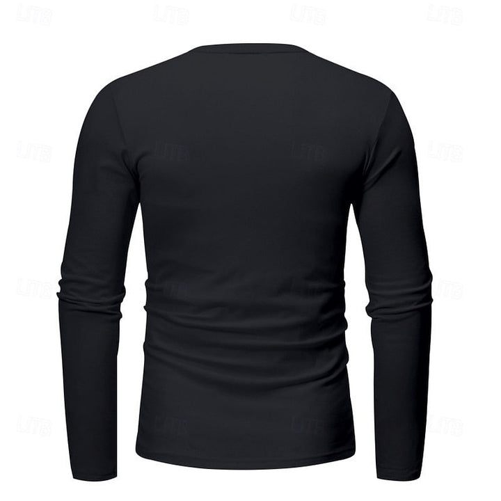 Grant | Klassisk Button-Neck Henley Skjorta