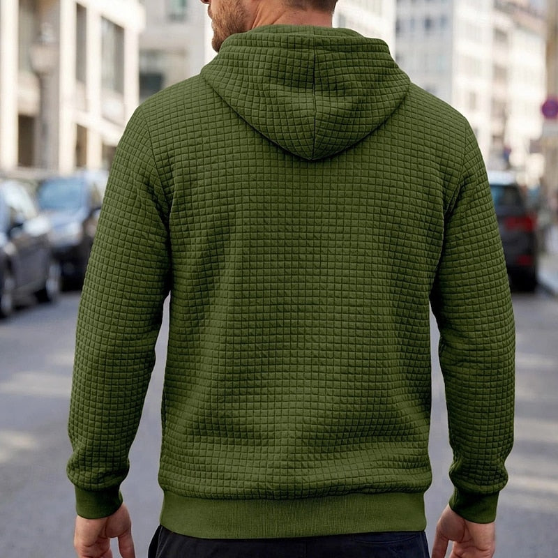 Merrick | Texturerad Huva Pullover Hoodie