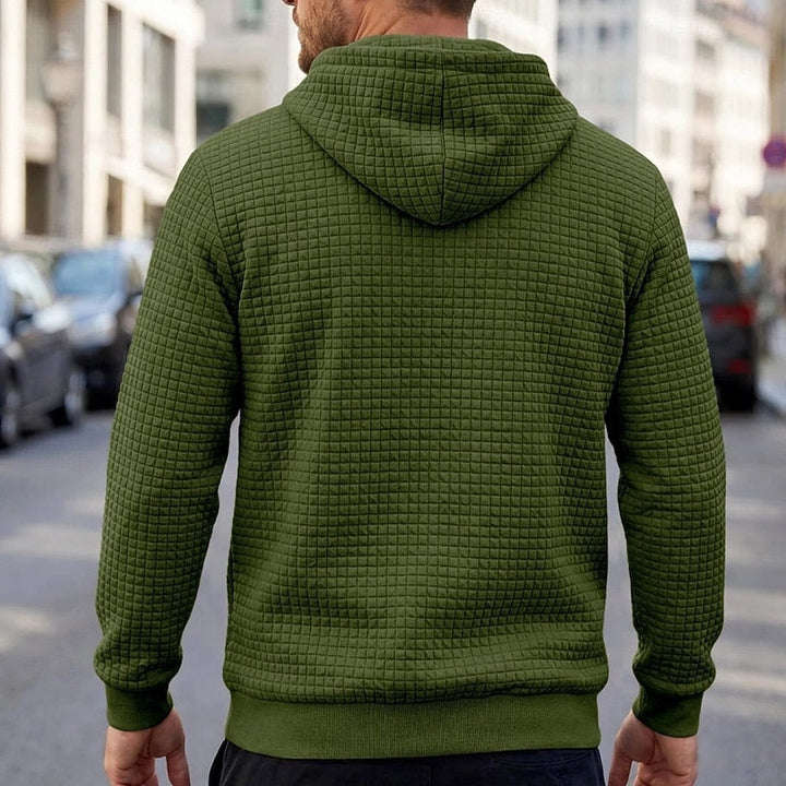 Merrick | Texturerad Huva Pullover Hoodie