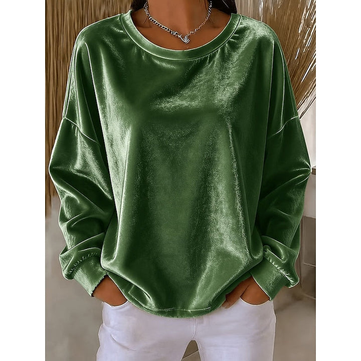 Blythe | Avslappnad Crew-Neck Topp