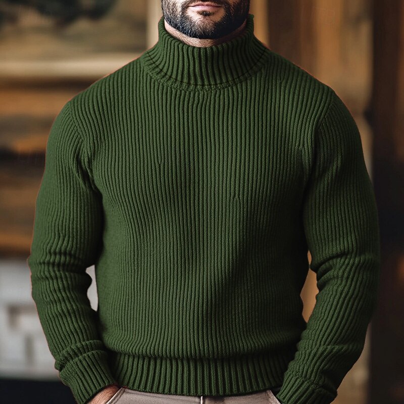 Dean | Ribbade Turtleneck Tröja