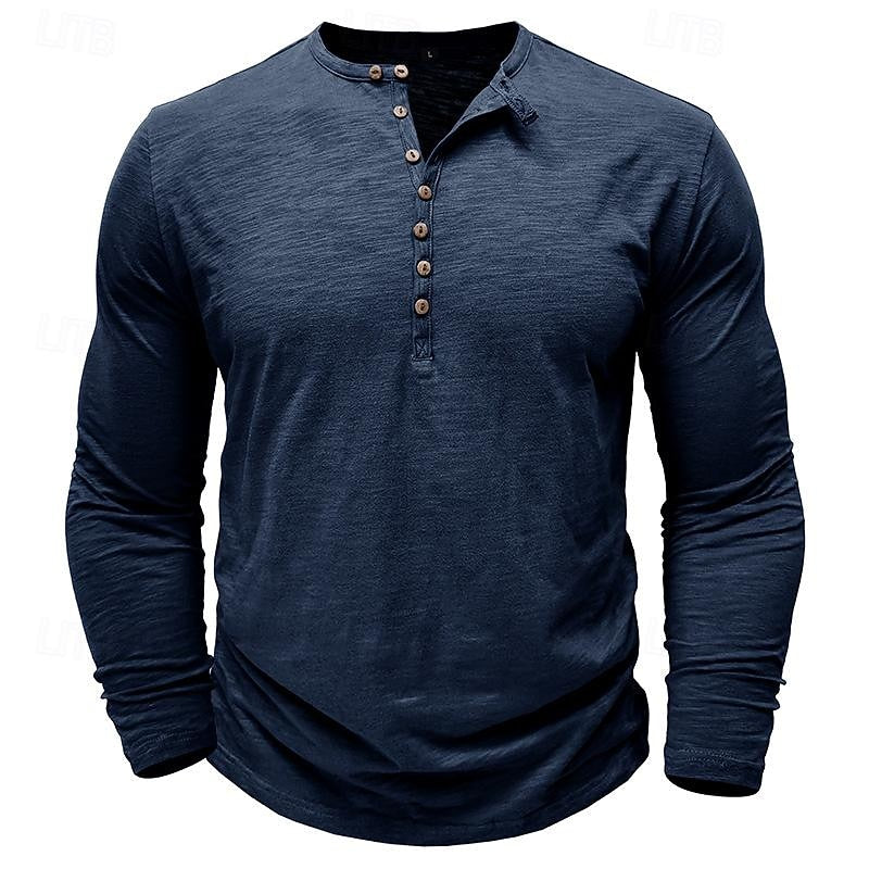 Nash | Klassisk långärmad Henley-skjorta