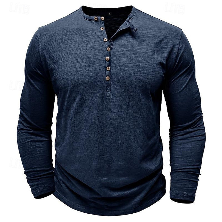 Nash | Klassisk långärmad Henley-skjorta