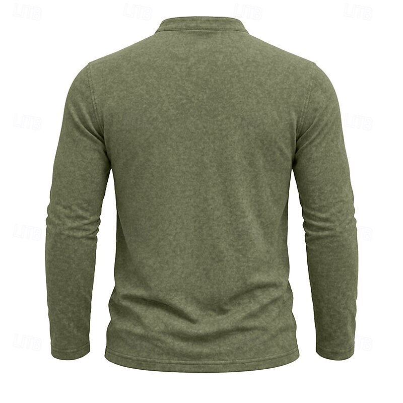 Owen | Klassisk Henley Långärmad Skjorta