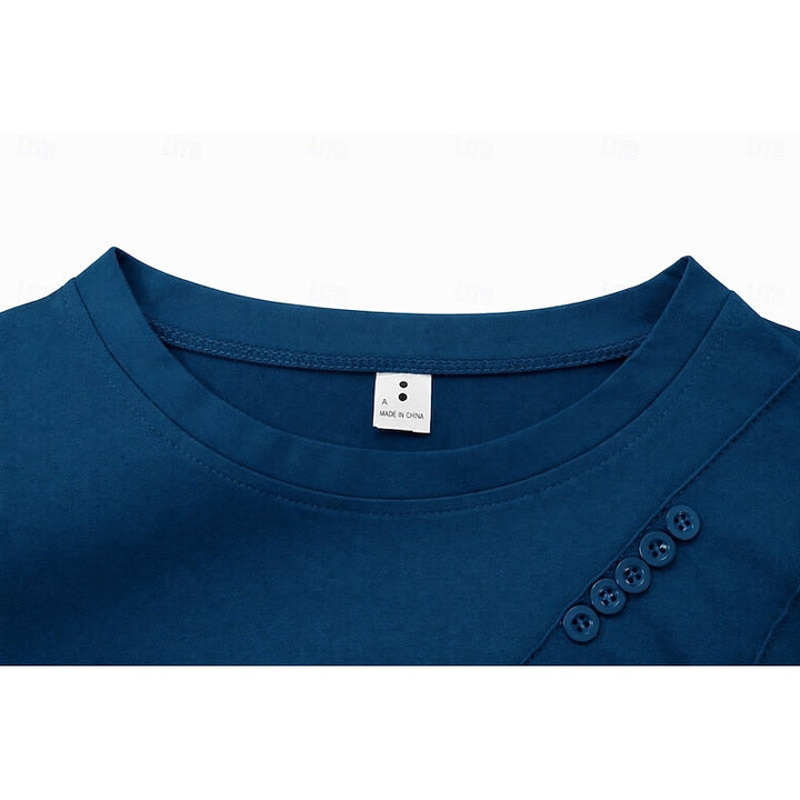 Elise | Draperad Top med Knappar