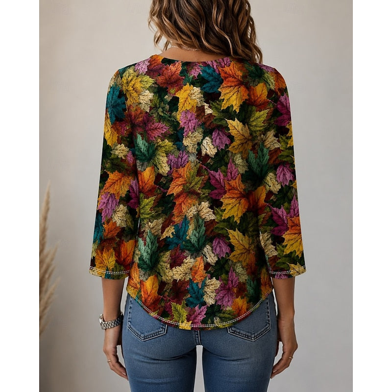 Katherine | Vintage Botanisk Tryck Topp